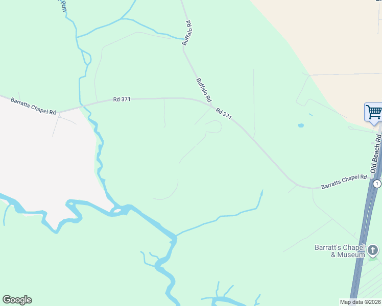 map of restaurants, bars, coffee shops, grocery stores, and more near 4588 Barratts Chapel Road in Frederica