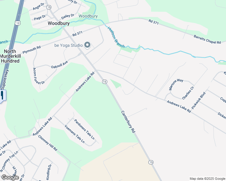 map of restaurants, bars, coffee shops, grocery stores, and more near 8970 Canterbury Road in Felton