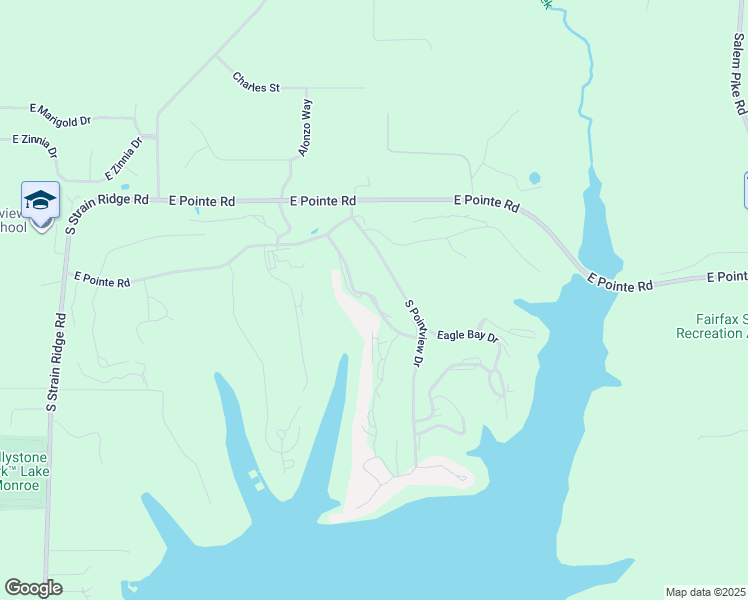 map of restaurants, bars, coffee shops, grocery stores, and more near 9100 South Pointe Ridge Lane in Bloomington