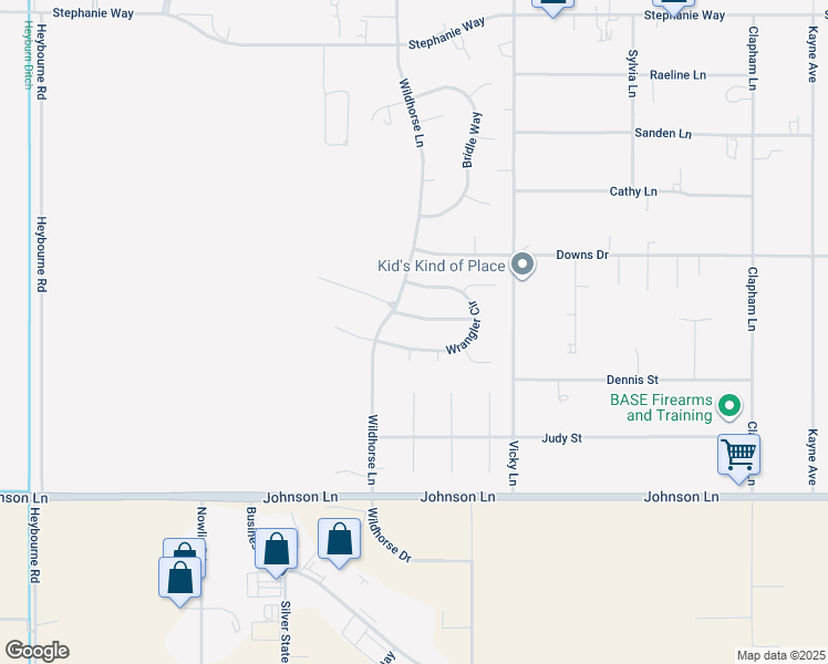 map of restaurants, bars, coffee shops, grocery stores, and more near 1252 Wrangler Circle in Minden