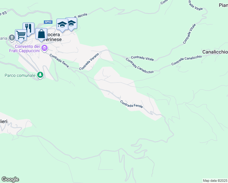 map of restaurants, bars, coffee shops, grocery stores, and more near 54 Contrada Ferole in Nocera Terinese