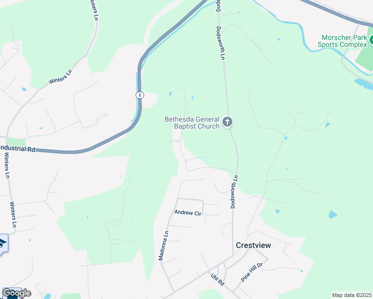 map of restaurants, bars, coffee shops, grocery stores, and more near 5067 Gary Lane in Highland Heights