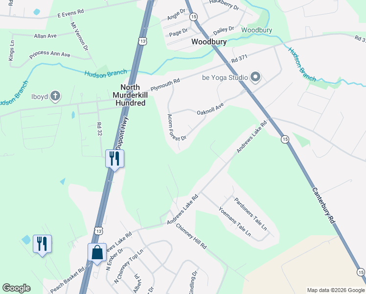 map of restaurants, bars, coffee shops, grocery stores, and more near 51 Willow Oak Court in Felton