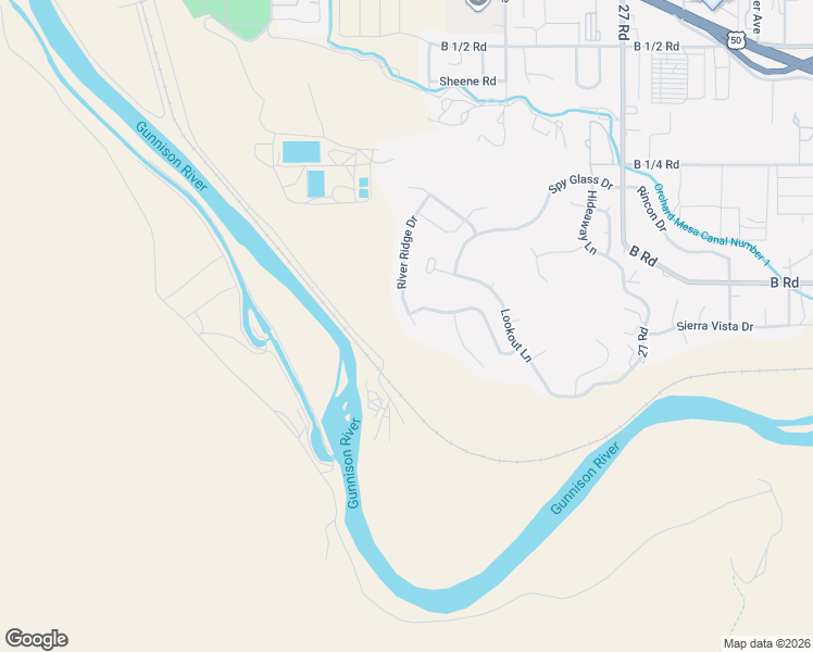 map of restaurants, bars, coffee shops, grocery stores, and more near 190-192 River Ridge Drive in Grand Junction