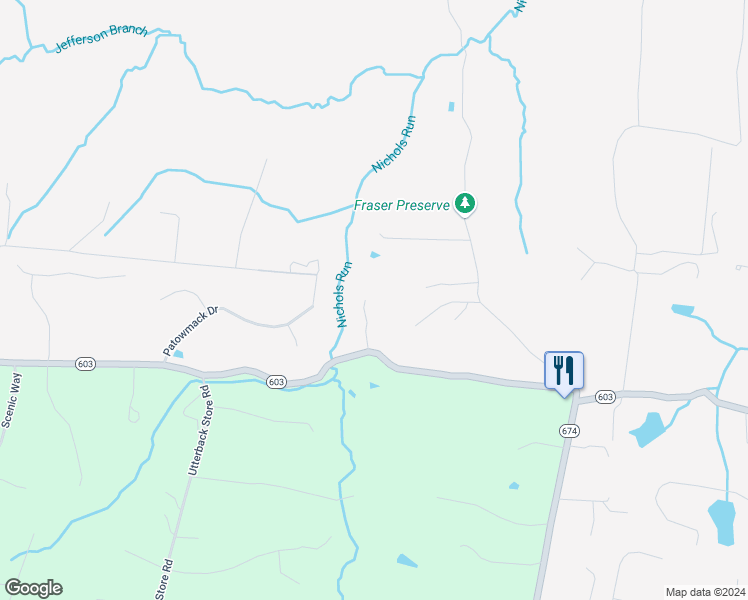 map of restaurants, bars, coffee shops, grocery stores, and more near 10618 Beach Mill Road in Great Falls