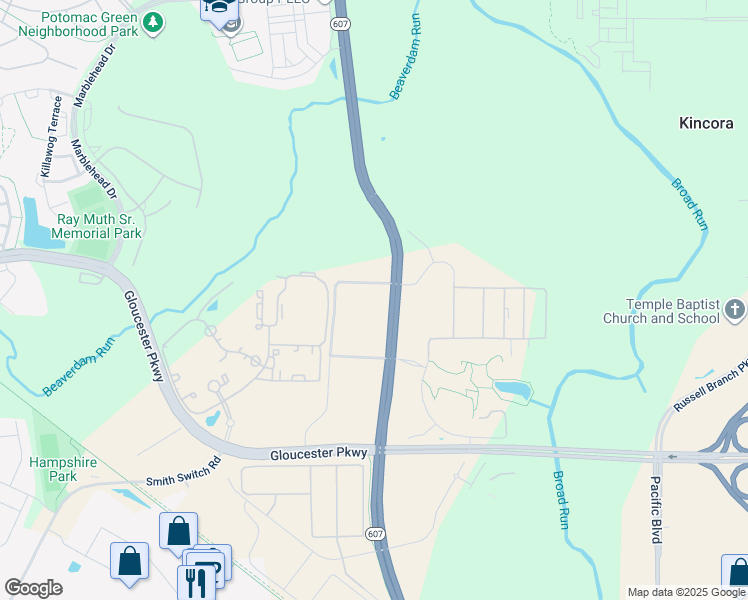map of restaurants, bars, coffee shops, grocery stores, and more near 21000 Ashburn Crossing Drive in Ashburn