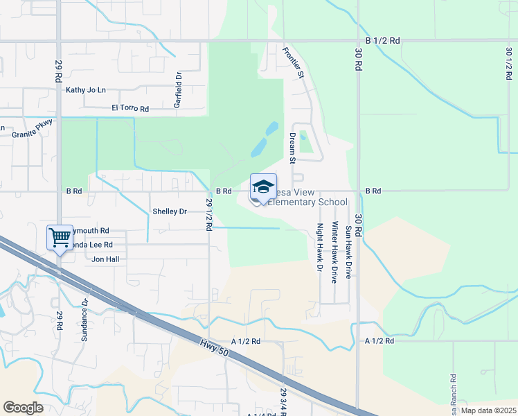 map of restaurants, bars, coffee shops, grocery stores, and more near 2967 B Road in Grand Junction