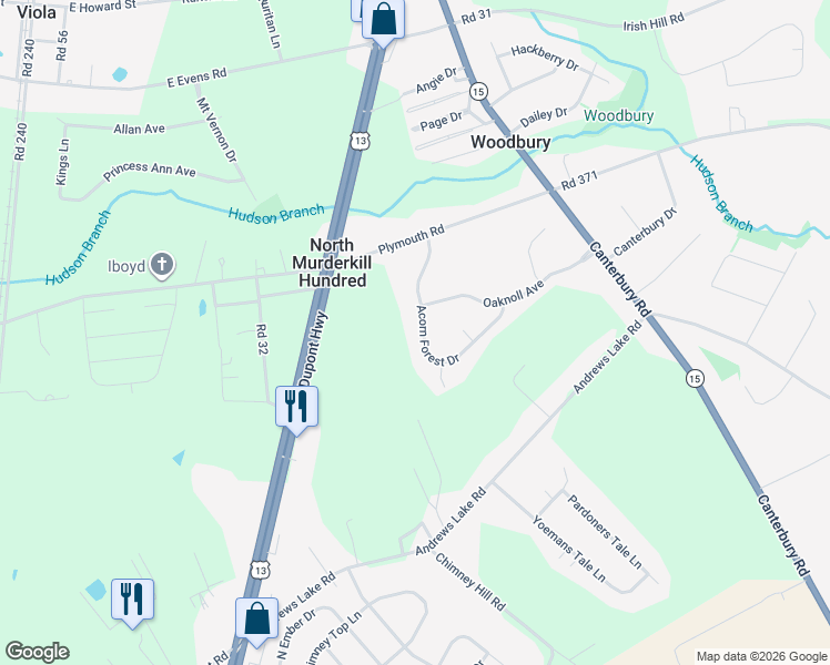 map of restaurants, bars, coffee shops, grocery stores, and more near 202 Acorn Forest Drive in Felton