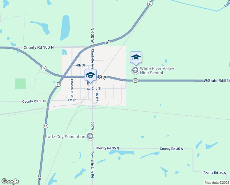 map of restaurants, bars, coffee shops, grocery stores, and more near 117-125 Mulberry Street in Switz City