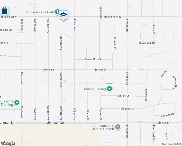 map of restaurants, bars, coffee shops, grocery stores, and more near 1533 Downs Drive in Minden