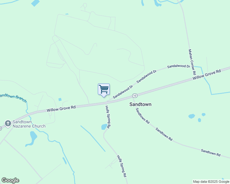 map of restaurants, bars, coffee shops, grocery stores, and more near 19 Tyler Avenue in Felton