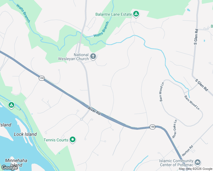 map of restaurants, bars, coffee shops, grocery stores, and more near Potomac View Drive in Travilah