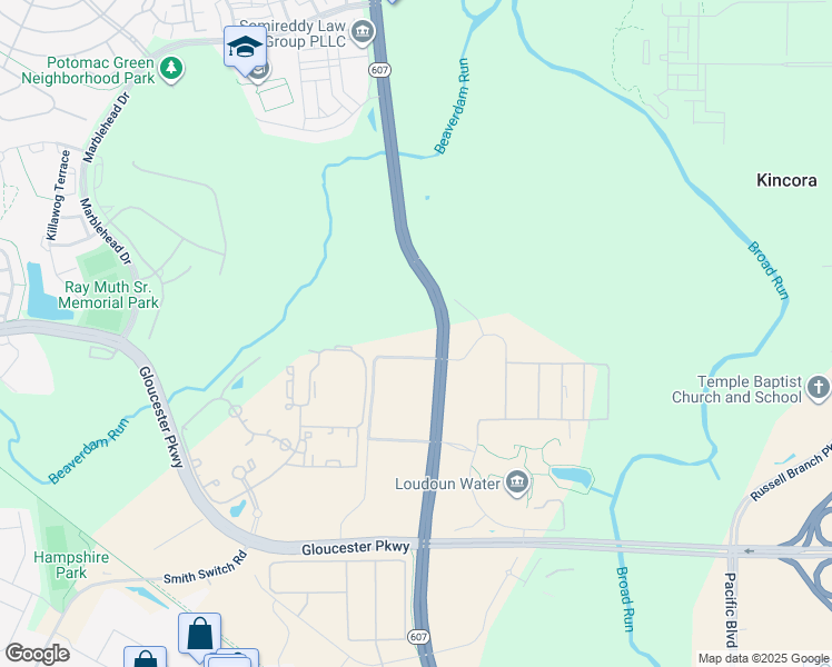 map of restaurants, bars, coffee shops, grocery stores, and more near 21005 Ashburn Crossing Drive in Ashburn