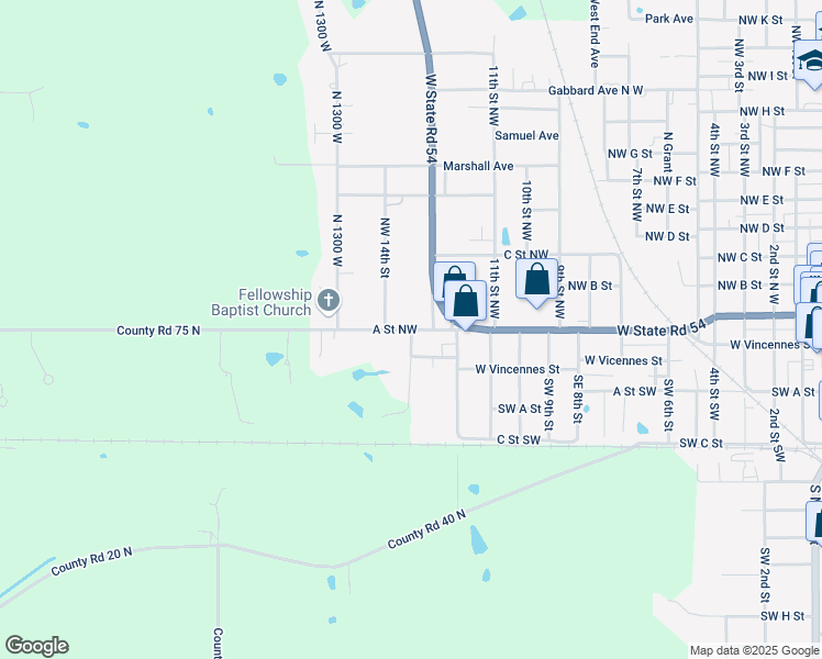 map of restaurants, bars, coffee shops, grocery stores, and more near Price Road in Linton