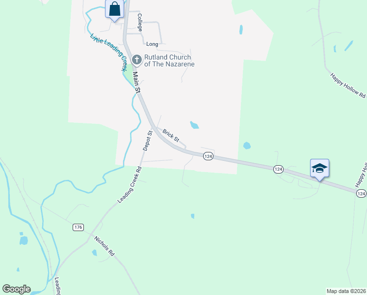 map of restaurants, bars, coffee shops, grocery stores, and more near 119-135 Main St in Middleport