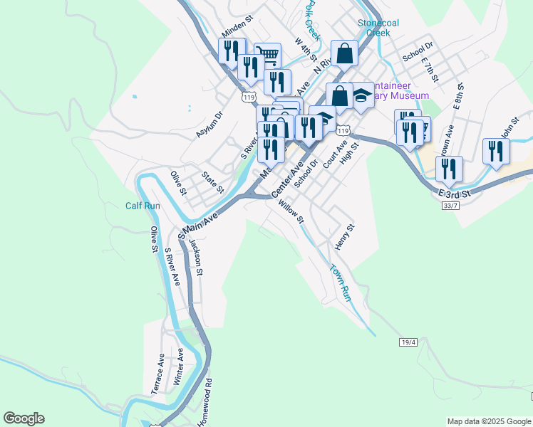 map of restaurants, bars, coffee shops, grocery stores, and more near 222 Prudence Street in Weston