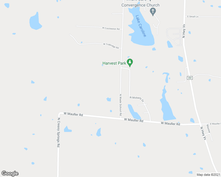 map of restaurants, bars, coffee shops, grocery stores, and more near 7227 North Wade School Road in Columbia