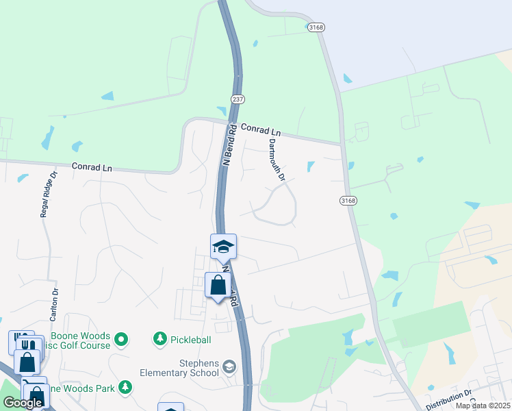 map of restaurants, bars, coffee shops, grocery stores, and more near 1934 Georgetown Drive in Burlington