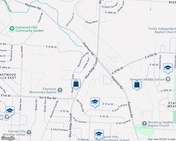 map of restaurants, bars, coffee shops, grocery stores, and more near in Kansas City