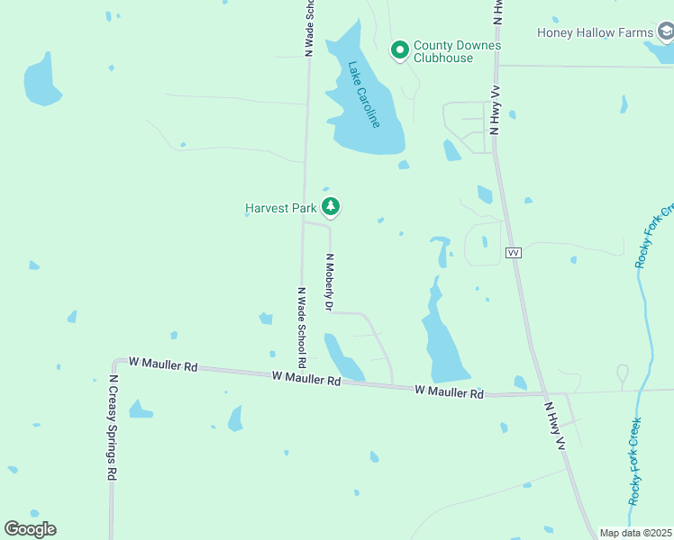 map of restaurants, bars, coffee shops, grocery stores, and more near 7309 North Moberly Drive in Columbia
