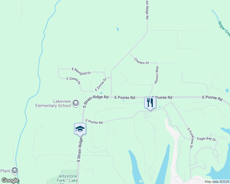 map of restaurants, bars, coffee shops, grocery stores, and more near 8580-8690 South Strain Ridge Road in Bloomington