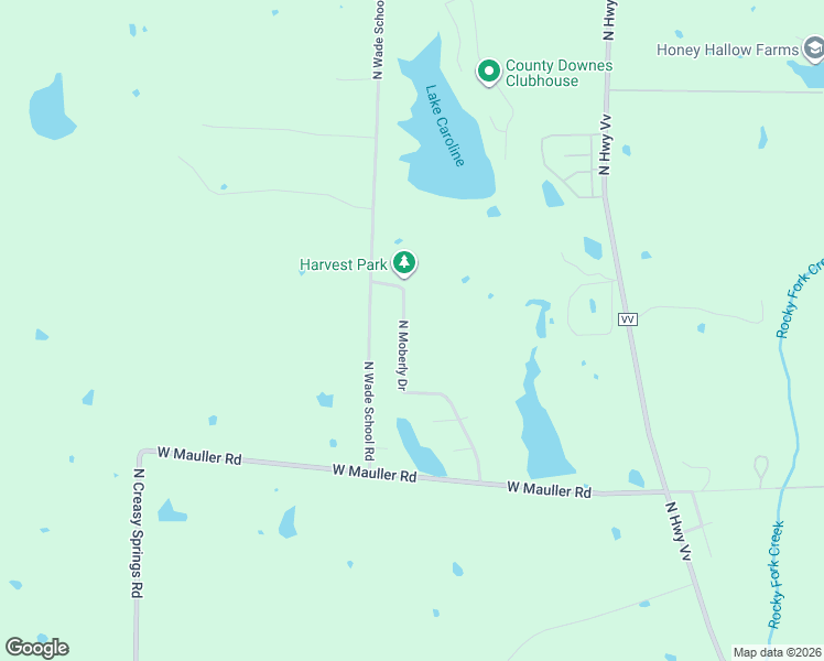 map of restaurants, bars, coffee shops, grocery stores, and more near 7309 North Moberly Drive in Columbia