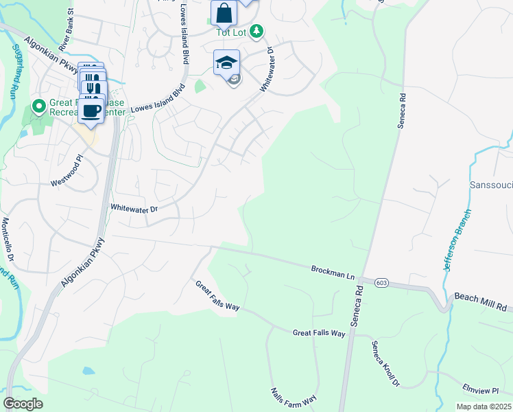 map of restaurants, bars, coffee shops, grocery stores, and more near 505 Seneca Green Way in Great Falls