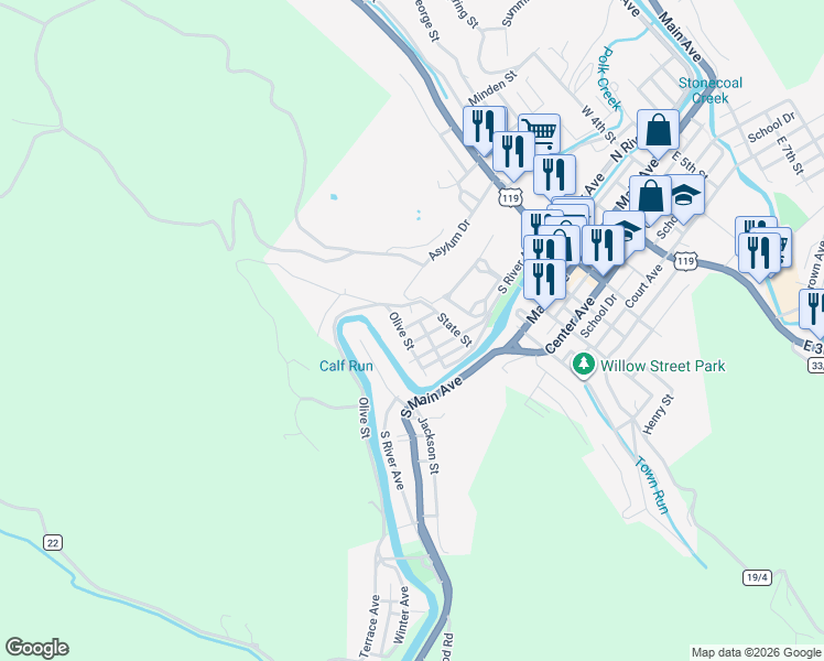 map of restaurants, bars, coffee shops, grocery stores, and more near 131 Chestnut St in Weston