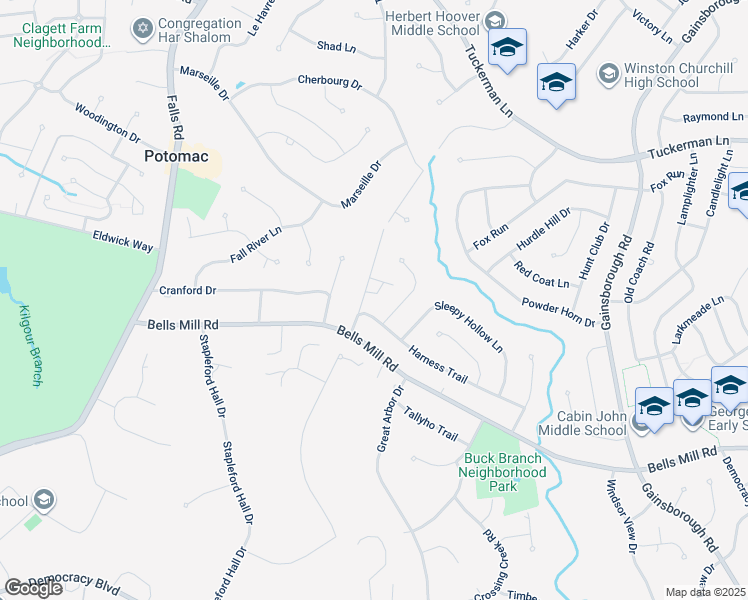 map of restaurants, bars, coffee shops, grocery stores, and more near 8942 Barrowgate Court in Potomac