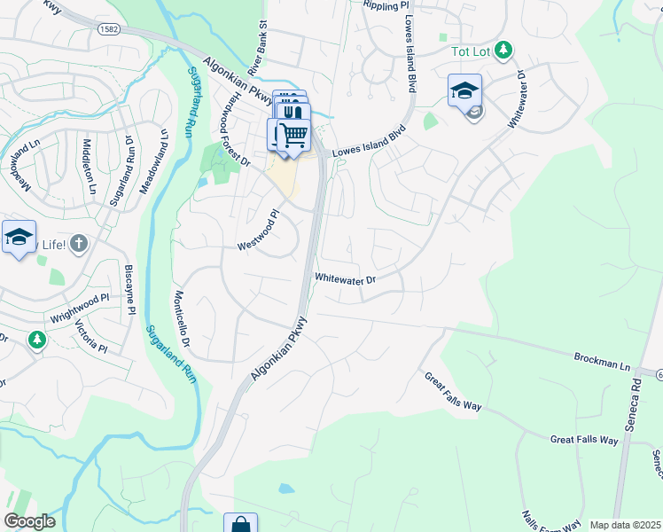 map of restaurants, bars, coffee shops, grocery stores, and more near 20899 Royal Villa Terrace in Potomac Falls
