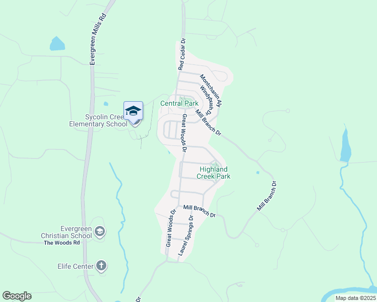 map of restaurants, bars, coffee shops, grocery stores, and more near 20947 Highland Creek Drive in Leesburg
