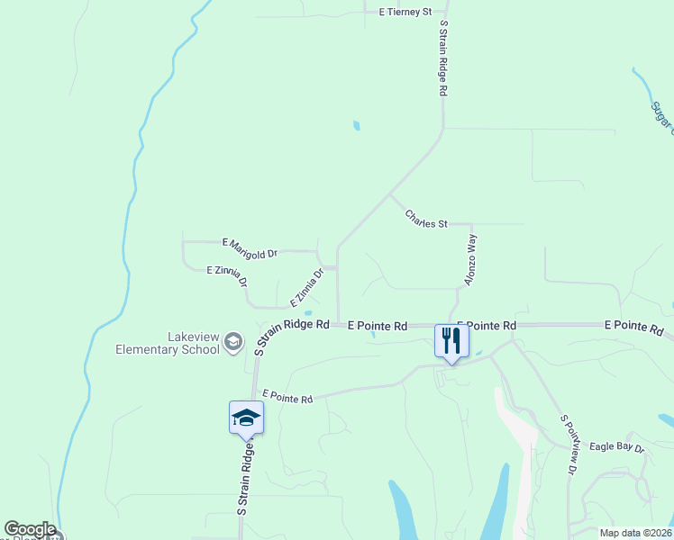 map of restaurants, bars, coffee shops, grocery stores, and more near 8580 South Strain Ridge Road in Bloomington