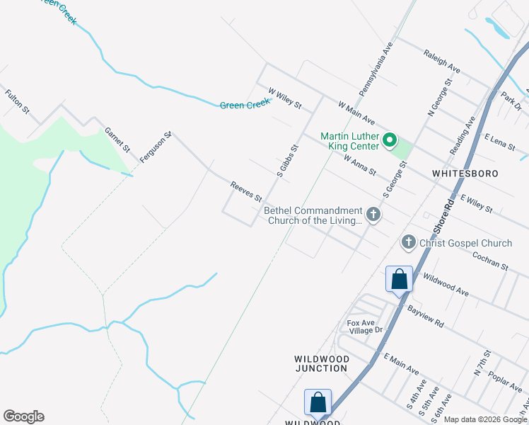 map of restaurants, bars, coffee shops, grocery stores, and more near 407 Reeves Street in Middle Township