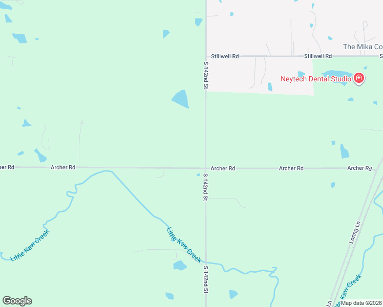 map of restaurants, bars, coffee shops, grocery stores, and more near 14220 Archer Road in Bonner Springs