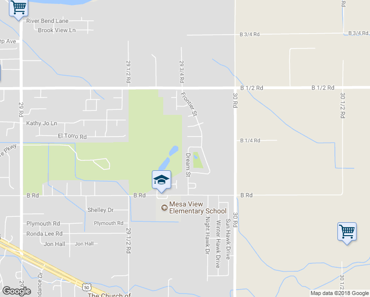 map of restaurants, bars, coffee shops, grocery stores, and more near 217 Dream Street in Grand Junction