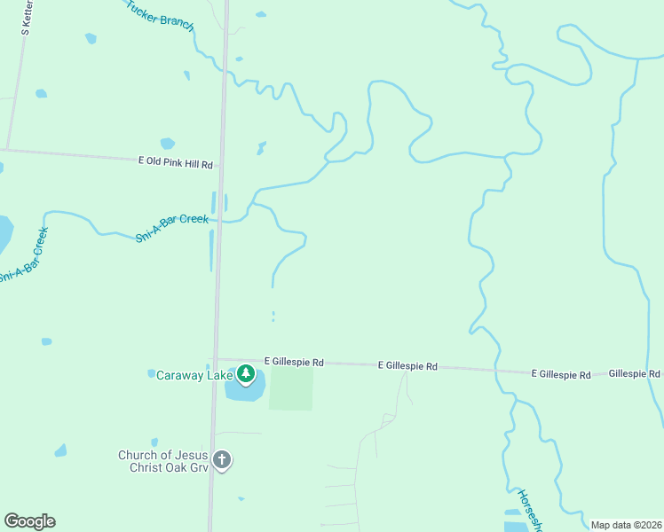 map of restaurants, bars, coffee shops, grocery stores, and more near 39502 East Gillespie Road in Oak Grove