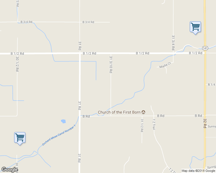 map of restaurants, bars, coffee shops, grocery stores, and more near 229 31 3/10 Road in Grand Junction