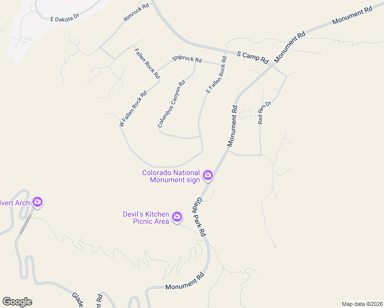 map of restaurants, bars, coffee shops, grocery stores, and more near 223 East Fallen Rock Road in Grand Junction