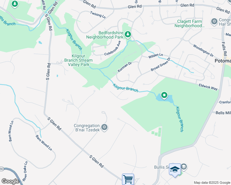 map of restaurants, bars, coffee shops, grocery stores, and more near 10929 Broad Green Terrace in Rockville