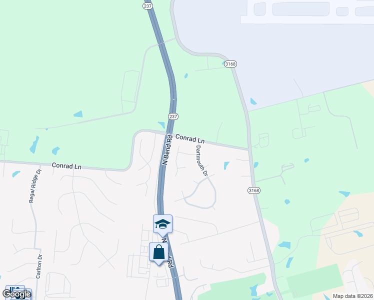 map of restaurants, bars, coffee shops, grocery stores, and more near 1910 Cambridge Drive in Burlington