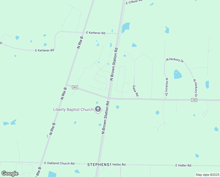 map of restaurants, bars, coffee shops, grocery stores, and more near 7699 North Brown Station Road in Columbia