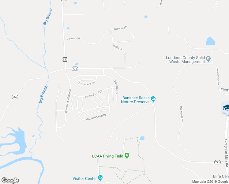 map of restaurants, bars, coffee shops, grocery stores, and more near 40562 Banshee Drive in Leesburg