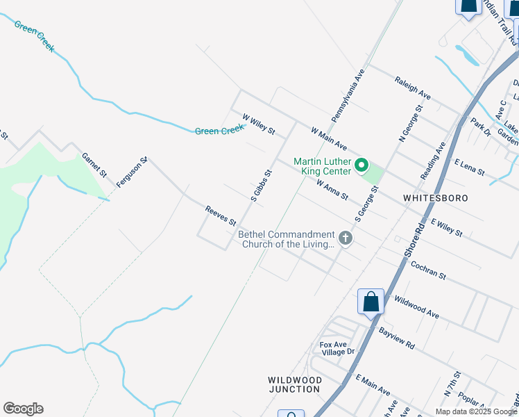 map of restaurants, bars, coffee shops, grocery stores, and more near 405 South Gibbs Street in Whitesboro-Burleigh