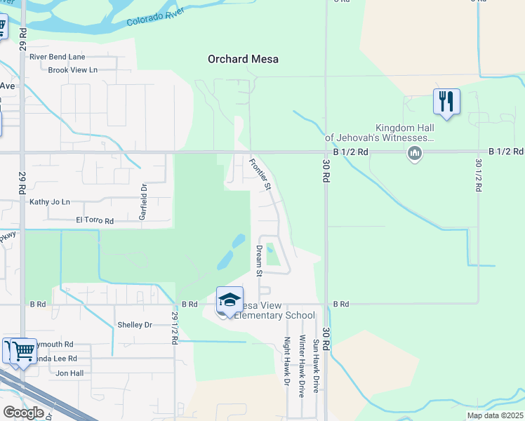 map of restaurants, bars, coffee shops, grocery stores, and more near 2979 Comanche Court in Grand Junction
