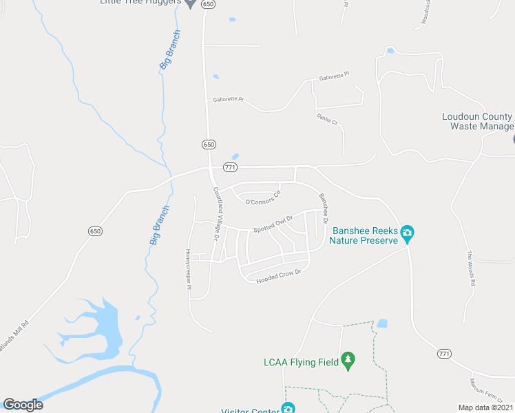 map of restaurants, bars, coffee shops, grocery stores, and more near 40495 O'Connors Circle in Leesburg