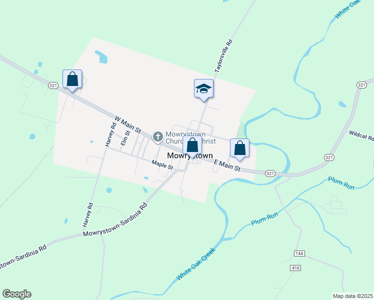 map of restaurants, bars, coffee shops, grocery stores, and more near 13 West Main Street in Hillsboro