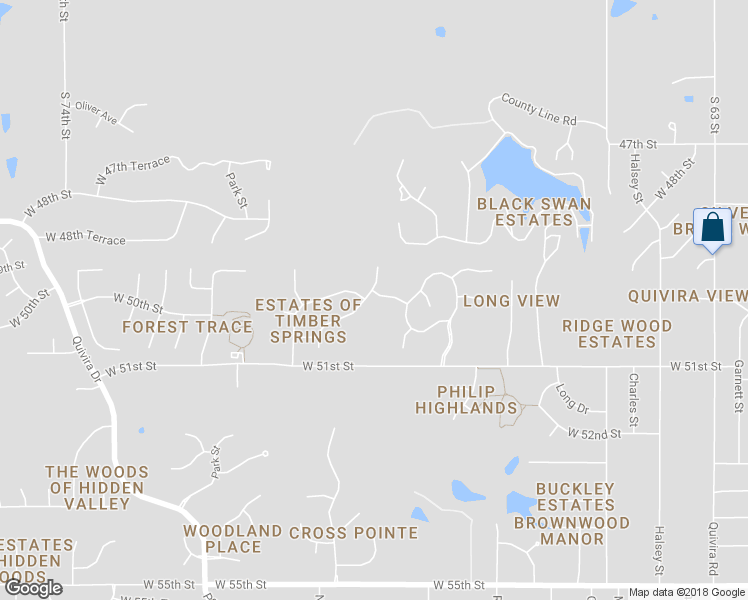 map of restaurants, bars, coffee shops, grocery stores, and more near 4951 Noland Road in Shawnee