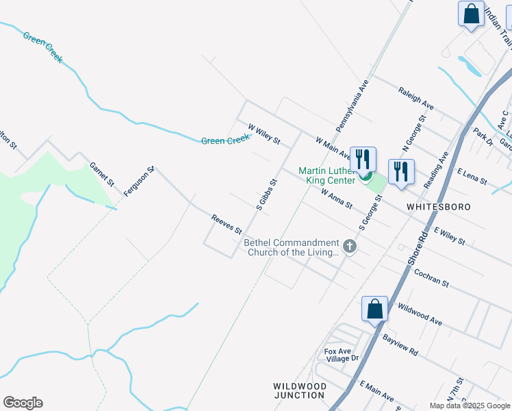 map of restaurants, bars, coffee shops, grocery stores, and more near 405 South Gibbs Street in Middle Township