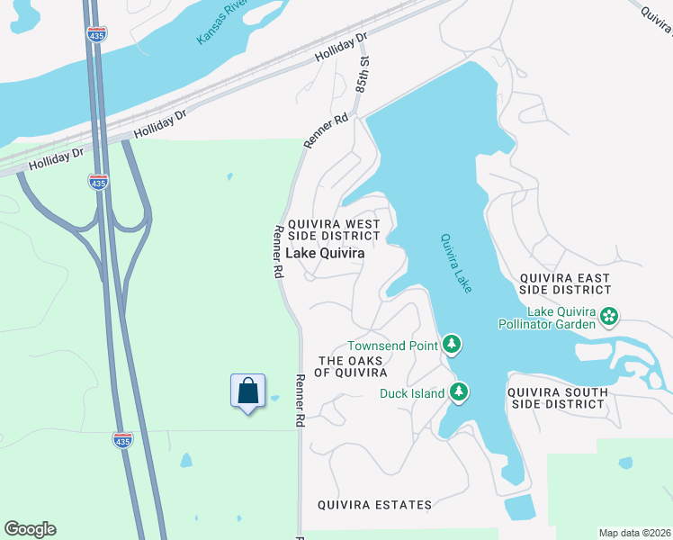 map of restaurants, bars, coffee shops, grocery stores, and more near 270 Hillcrest Road West in Lake Quivira