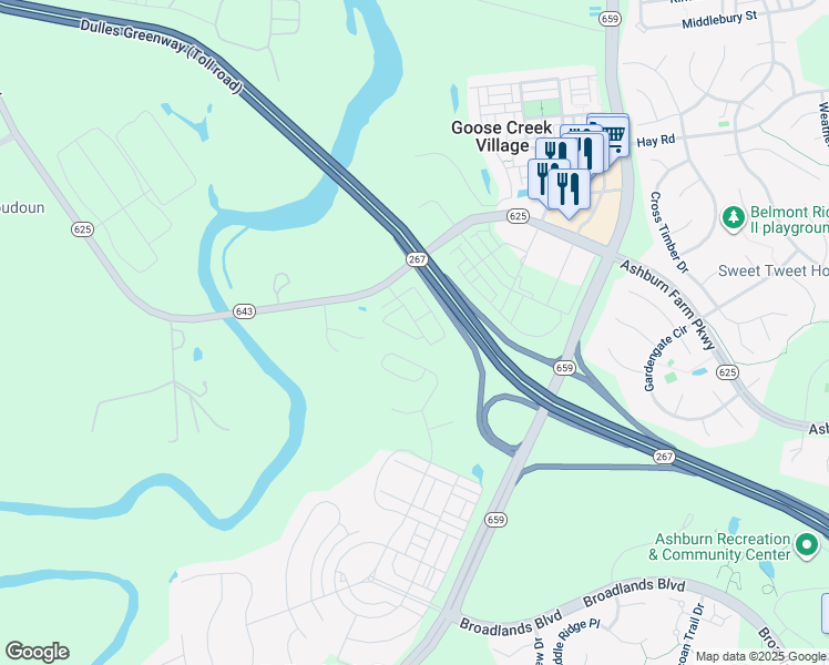 map of restaurants, bars, coffee shops, grocery stores, and more near 20918 Houseman Terrace in Ashburn